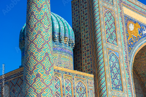 Madrasah of Registan Square in Samarkand, Uzbekistan