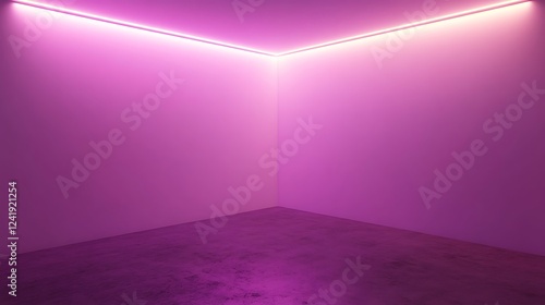 Pink neon corner room  1 