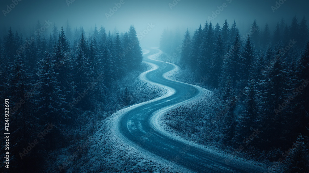 A stunning aerial view of a snow-covered forest reveals striking crossroads, symbolizing life choices and paths. The wintry landscape evokes serenity, reflection, and the beauty of decision-making.
A stunning aerial view of a snow-covered forest reveals striking crossroads, symbolizing life choices and paths. The wintry landscape evokes serenity, reflection, and the beauty of decision-making.