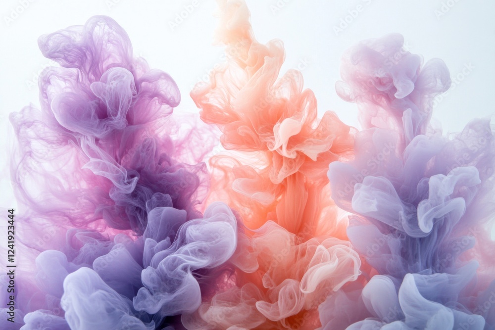 Obraz premium Clouds of vibrant colored smoke blending together