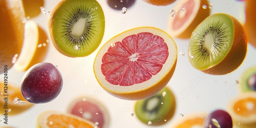 Fruit Soft Drink Mixing in Glass Fruit Soft Drink Mixing in Glass