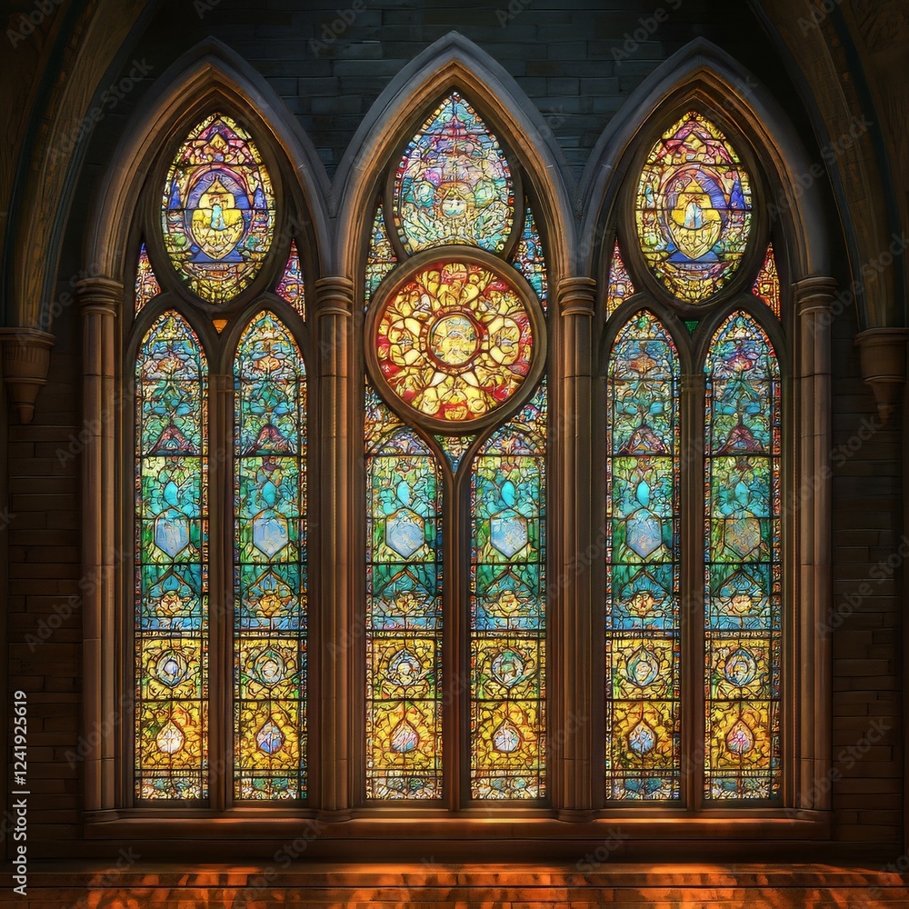 Fototapeta premium Majestic stained-glass window