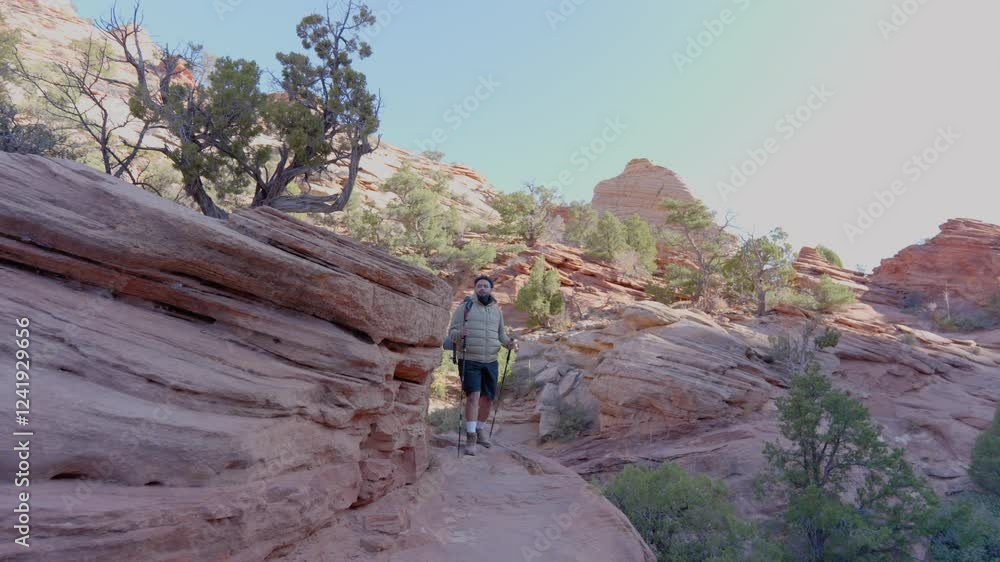 Embark on an adventurous hike through the breathtaking and stunning landscapes of Zion National Park, where youll discover rugged rock formations intertwined with vibrant and lush greenery Embark on an adventurous hike through the breathtaking and stunning landscapes of Zion National Park, where youll discover rugged rock formations intertwined with vibrant and lush greenery