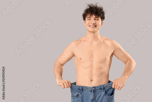 Handsome young happy sporty...