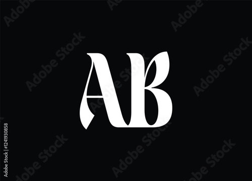 AB creative logo design and initial logo design
