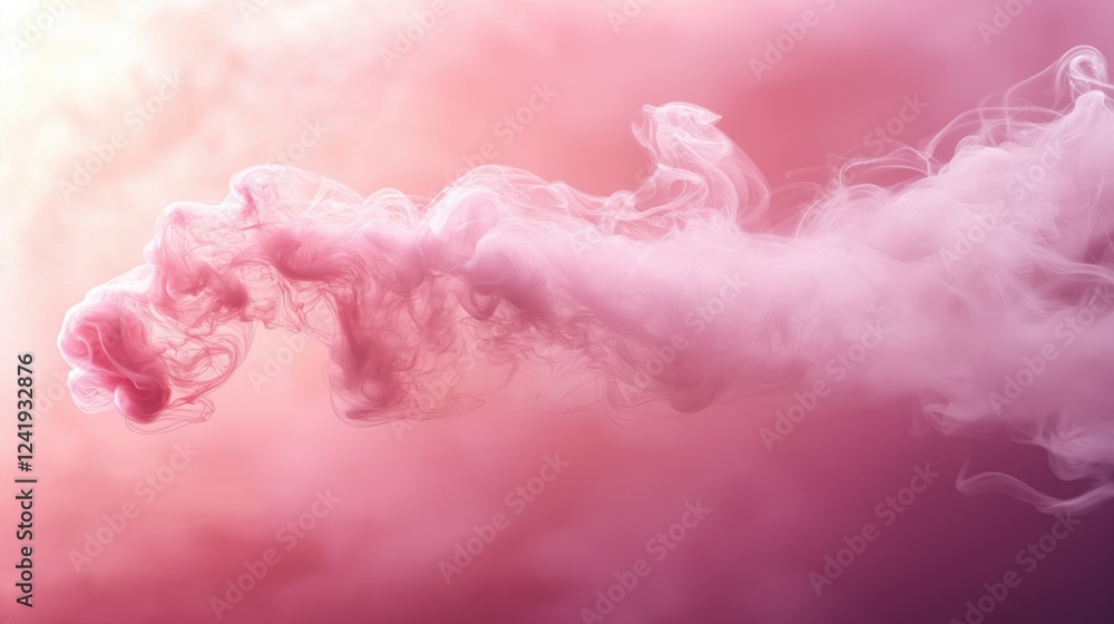 Abstract pink smoke swirl in soft gradient background with fluid motion Abstract pink smoke swirl in soft gradient background with fluid motion