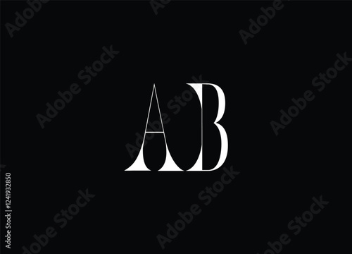 AB creative logo design and initial logo design