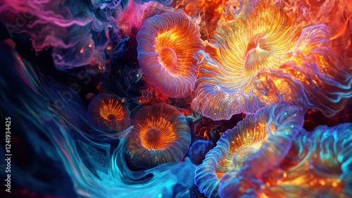 Close-up of vibrant coral p...