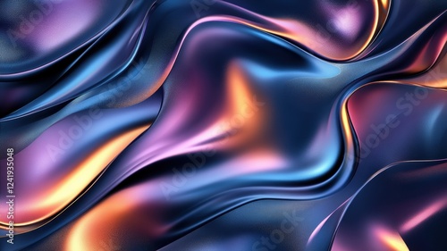 Abstract fluid art in vivid...