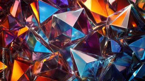 Close-up of vibrant, facete...