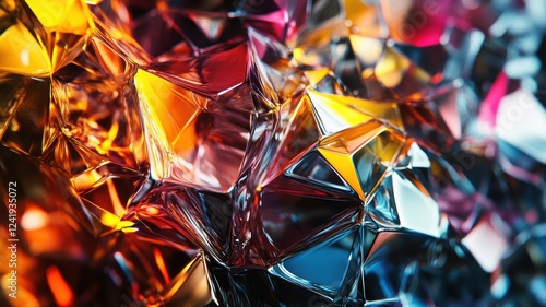 Close-up of vibrant, facete...