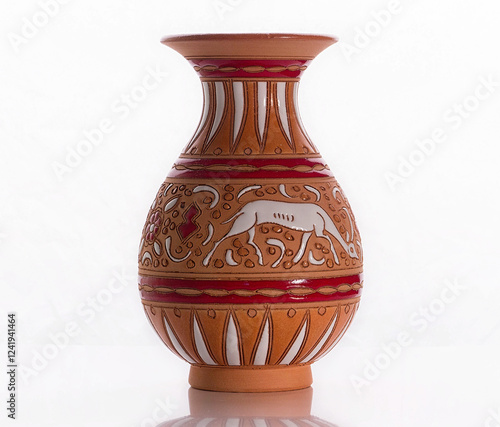 Greek earthenware vase with a pattern