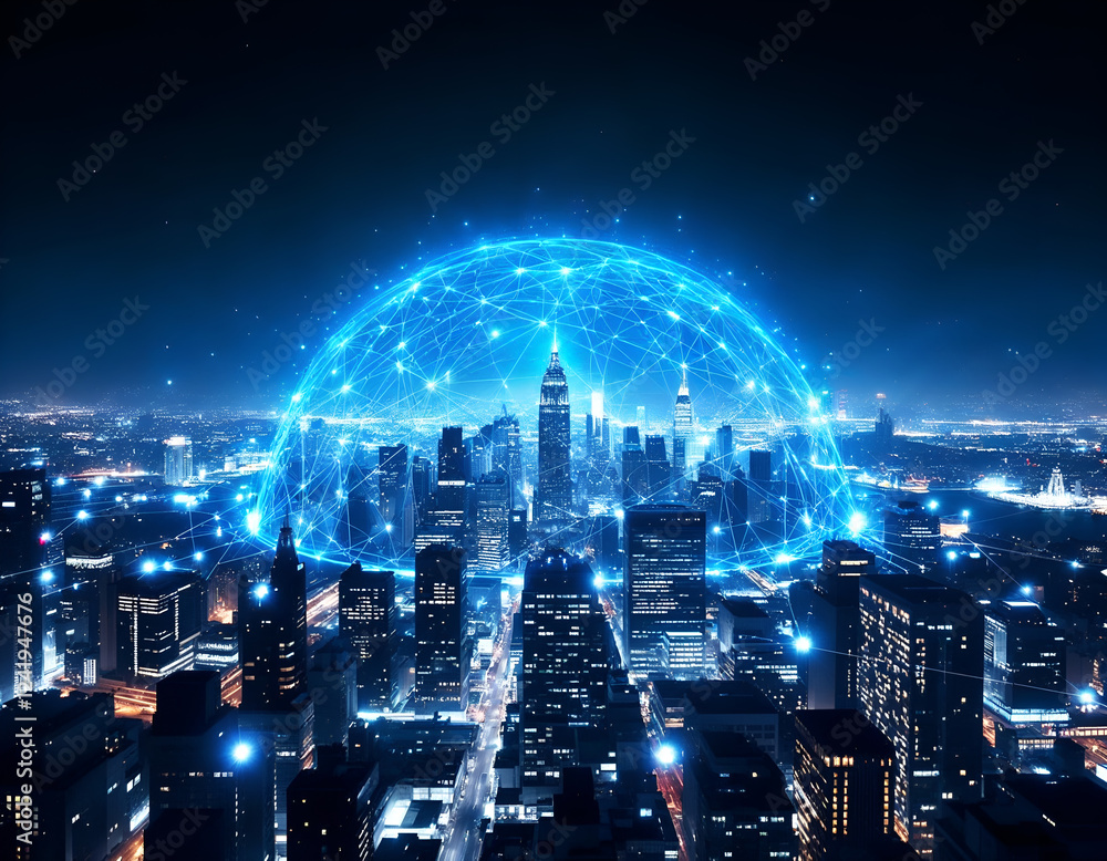 Obraz premium Global Network City
