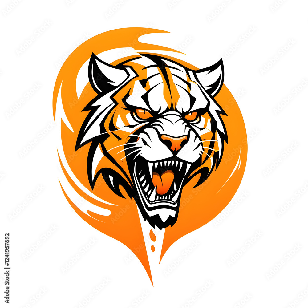 Fototapeta premium tiger head vector illustration