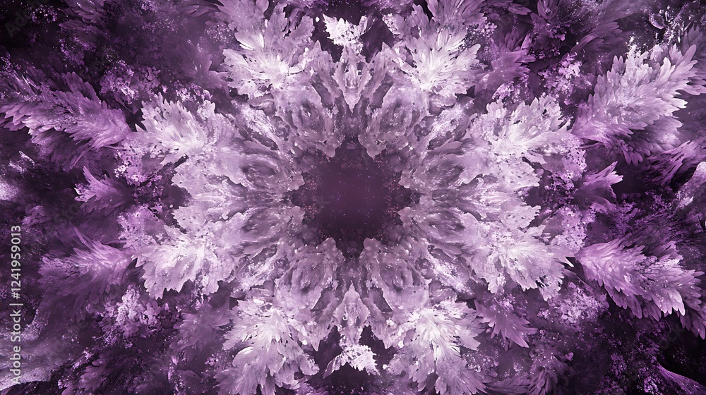 Fototapeta premium Purple fractal floral pattern background