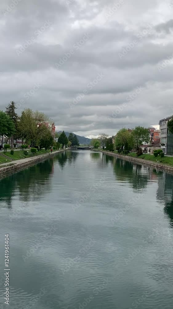 river in the city, Sturga, north macedonia river in the city, Sturga, north macedonia