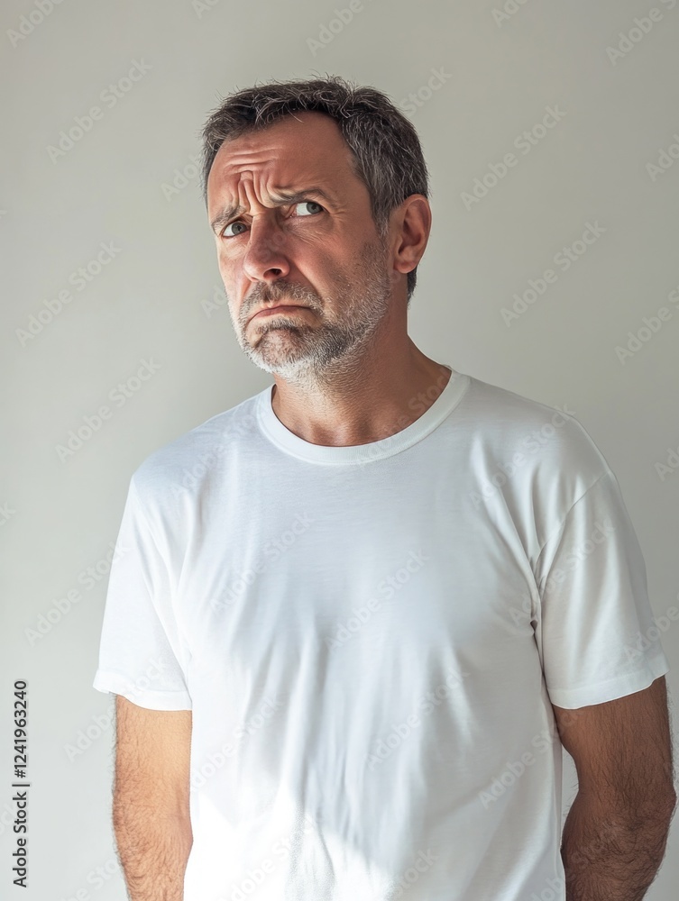 Skeptical Man Looking Away Skeptical Man Looking Away