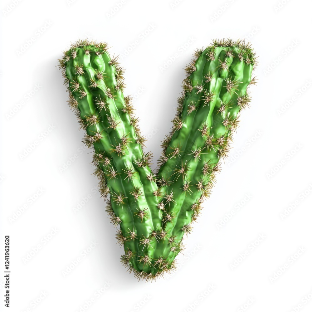 Naklejka premium Cactus V Logo
