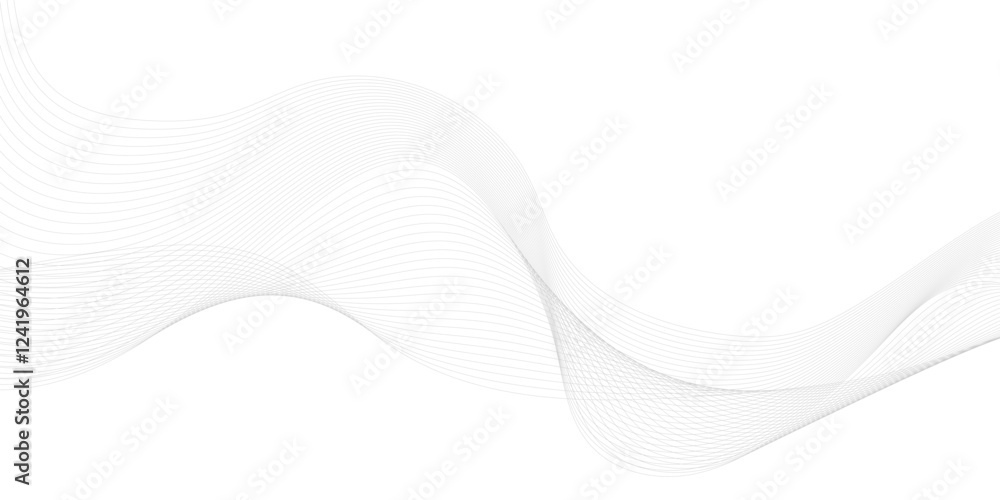 Abstract grey smooth element wavy modern curve lines on transparent background. Digital frequency track equalizer. Abstract frequency sound wave lines, twisted curve lines and technology background. Abstract grey smooth element wavy modern curve lines on transparent background. Digital frequency track equalizer. Abstract frequency sound wave lines, twisted curve lines and technology background.
