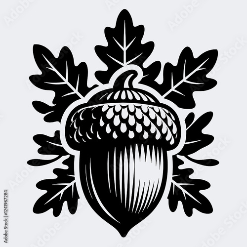 acorn icon black and white	