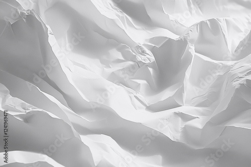 Wallpaper Mural Wrinkled white paper background with grunge texture. Abstract distressed surface, rough creased paper backdrop, old paper effect, vintage material, crumpled sheet.
 Torontodigital.ca
