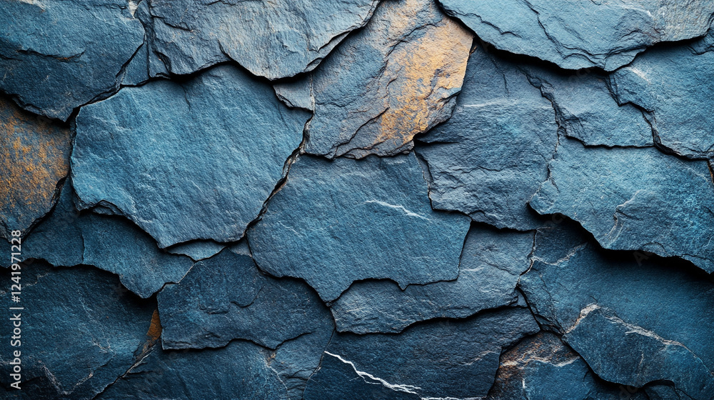 Dark blue slate rock texture with cracked layers, creating a rugged, natural surface. Perfect for projects focusing on geology, nature, or abstract designs, with space for captions.
Dark blue slate rock texture with cracked layers, creating a rugged, natural surface. Perfect for projects focusing on geology, nature, or abstract designs, with space for captions.
