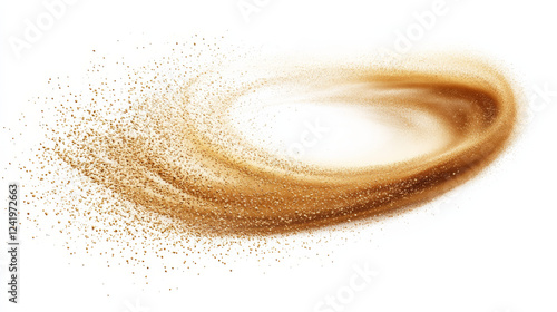 Wallpaper Mural A swirling desert sandstorm spins with powerful gusts, forming a golden vortex of fine sand particles. Torontodigital.ca
