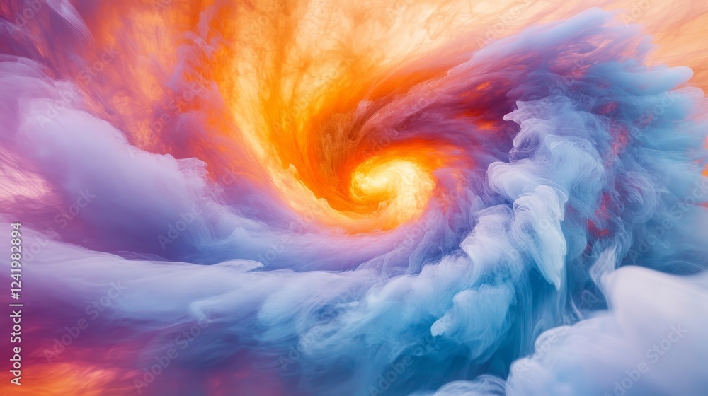 Obraz premium Colorful Swirling Clouds in a Dreamy Abstract Composition