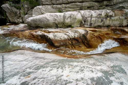 Forest and stream of Baima Grand Canyon, Heavenly Village, Lu 'an, Anhui, China photo