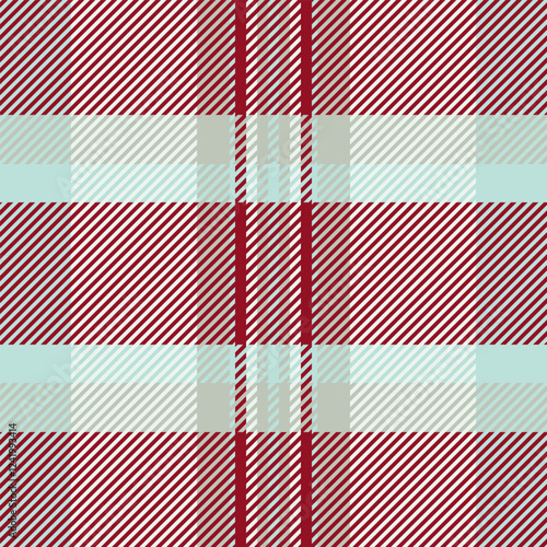 Platform texture pattern tartan, revival seamless vector background. Cozy check plaid textile fabric in red and white colors.