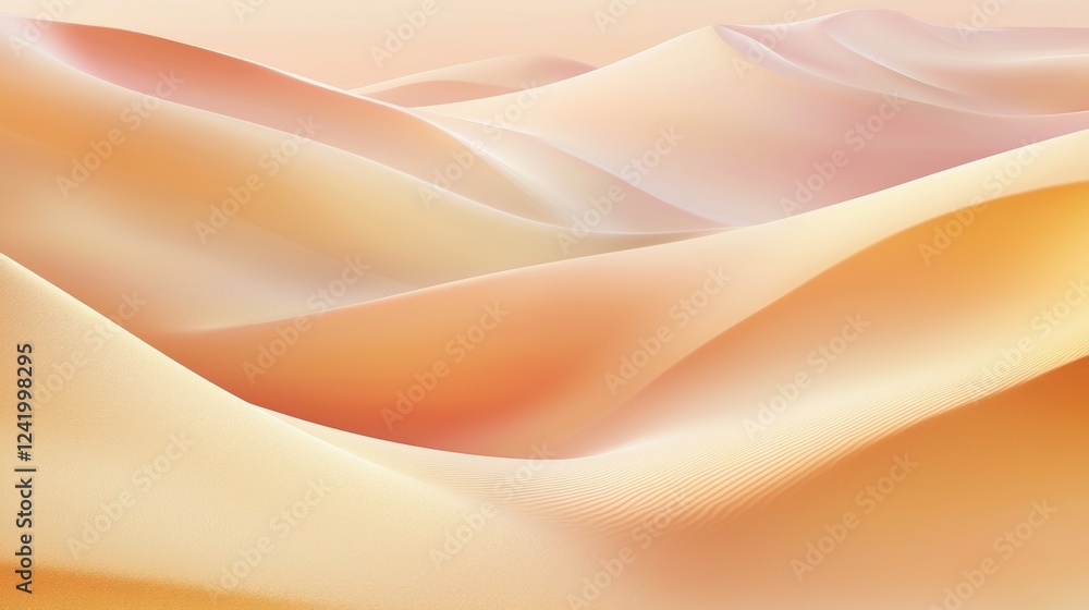 Gentle curves and flowing lines of sand dunes form a mesmerizing desert landscape, glowing in warm, inviting light that enhances the beauty of the arid wilderness Gentle curves and flowing lines of sand dunes form a mesmerizing desert landscape, glowing in warm, inviting light that enhances the beauty of the arid wilderness