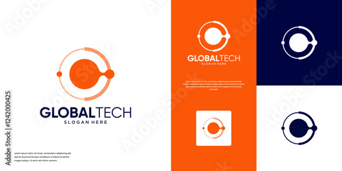 global connections, modern digital services, vector graphic design.