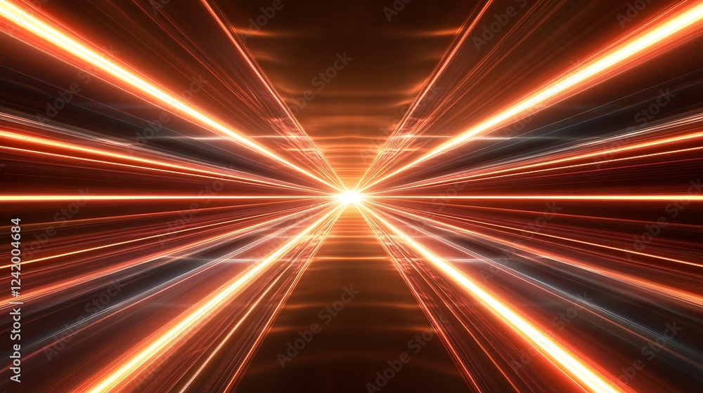 Obraz premium Speed, light, tunnel, abstract, background, design