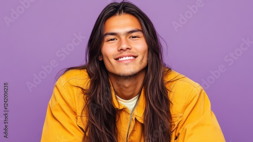 Cheerful young Native Ameri...