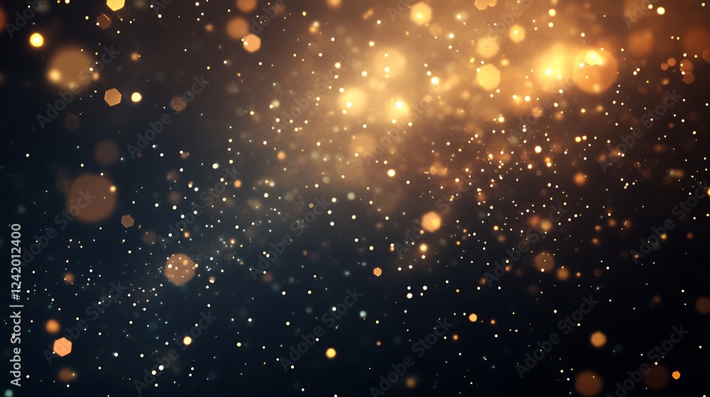 A shimmering background of golden particles against a dark backdrop, evoking a magical atmosphere. A shimmering background of golden particles against a dark backdrop, evoking a magical atmosphere.