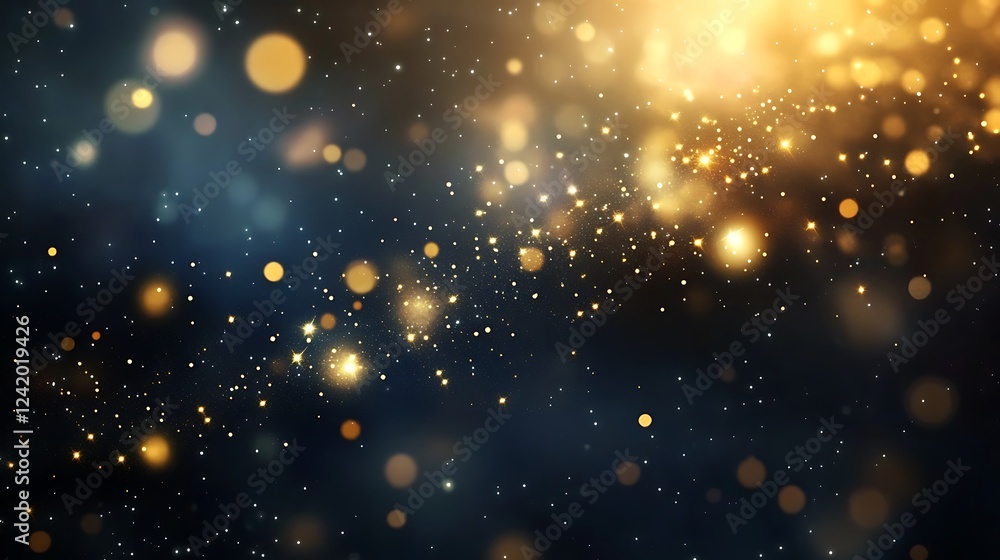 custom made wallpaper toronto digitalA dreamy background of shimmering golden particles against a dark backdrop.