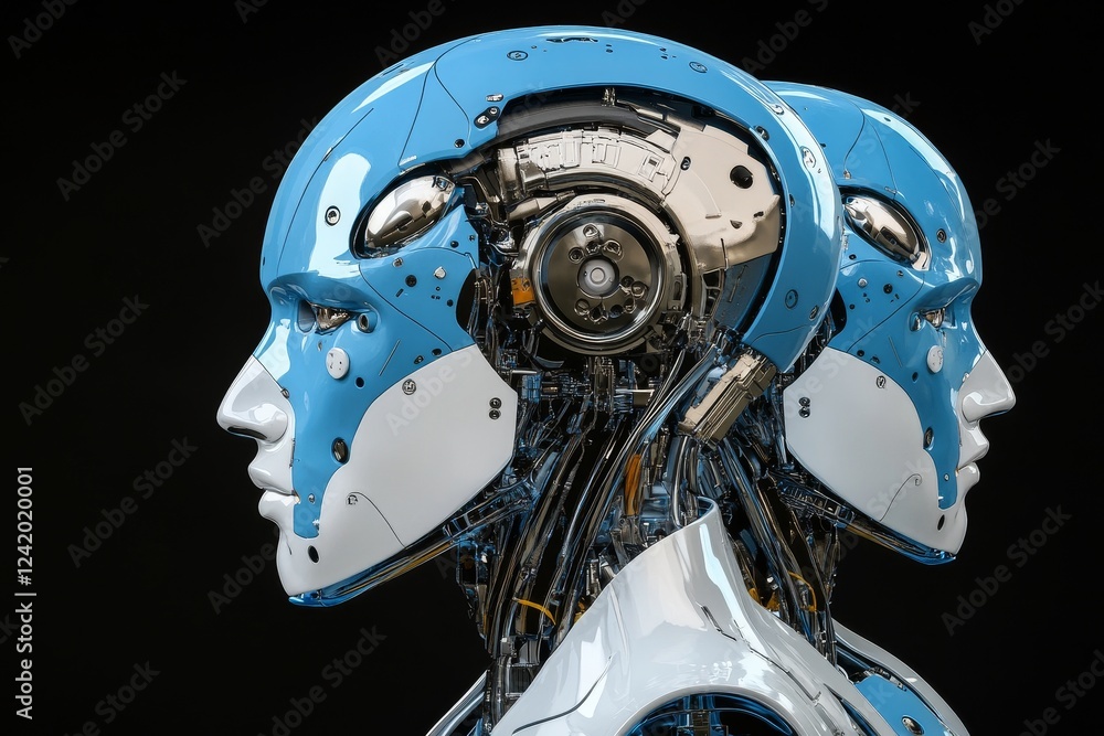 Fototapeta premium Simple design Anticipating advancements in robots and robotics, AI, and machine learning