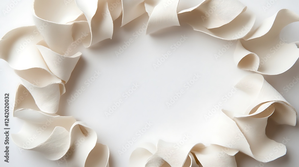 White ceramic swirls frame, blank space White ceramic swirls frame, blank space