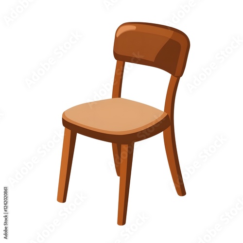 Wallpaper Mural Minimalistic Brown Wooden Chair home deco interior furniture Torontodigital.ca