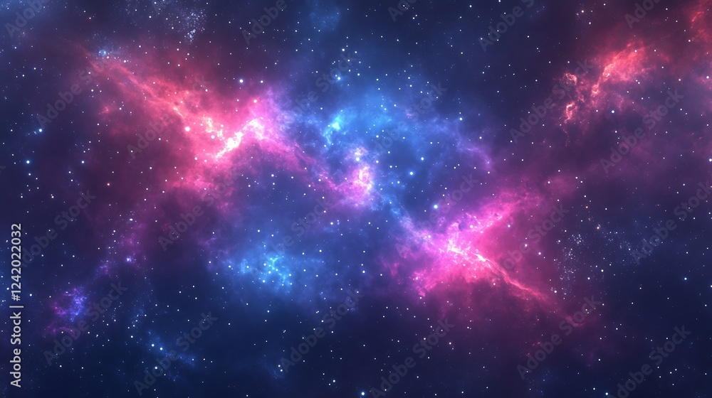 A vibrant cosmic scene showcasing colorful nebulae and stars in deep space. A vibrant cosmic scene showcasing colorful nebulae and stars in deep space.