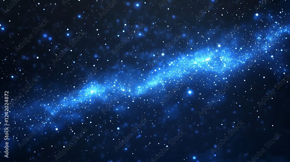 Fototapeta premium A stunning cosmic scene featuring a starry sky with a bright, swirling galaxy.
