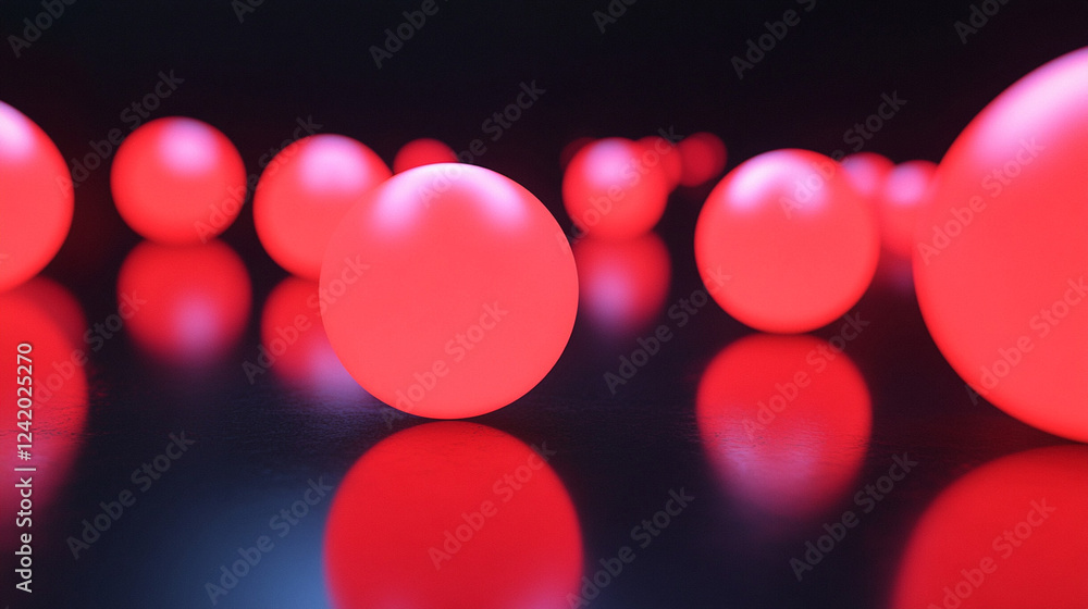 Defocused glowing red heart-shaped balloons floating in the background, creating a dreamy and romantic abstract bokeh effect Defocused glowing red heart-shaped balloons floating in the background, creating a dreamy and romantic abstract bokeh effect
