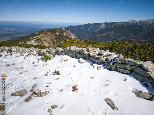 Autumn landscape of Rila Mountain, Bulgaria photo