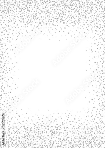 Silver confetti frame overlay, rhinestone diamond glitter confetti transparent background png