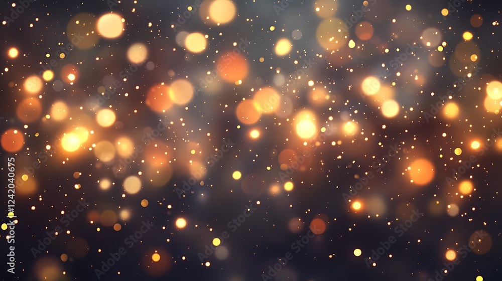 Fototapeta premium A blurred background of shimmering lights creating a festive and dreamy atmosphere.