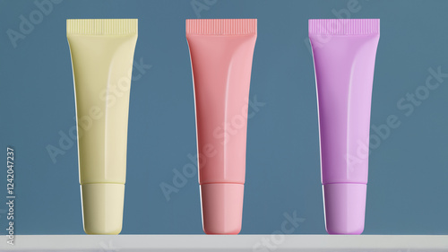 Foto Mockup of a plastic tube for cream, lip gloss and other cosmetic grooming produc