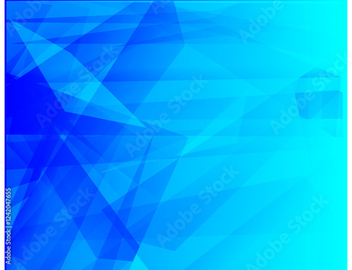 Abstract background of blue glass pieces 