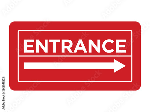 entrance sign board symbol design vector illustration on transparent background