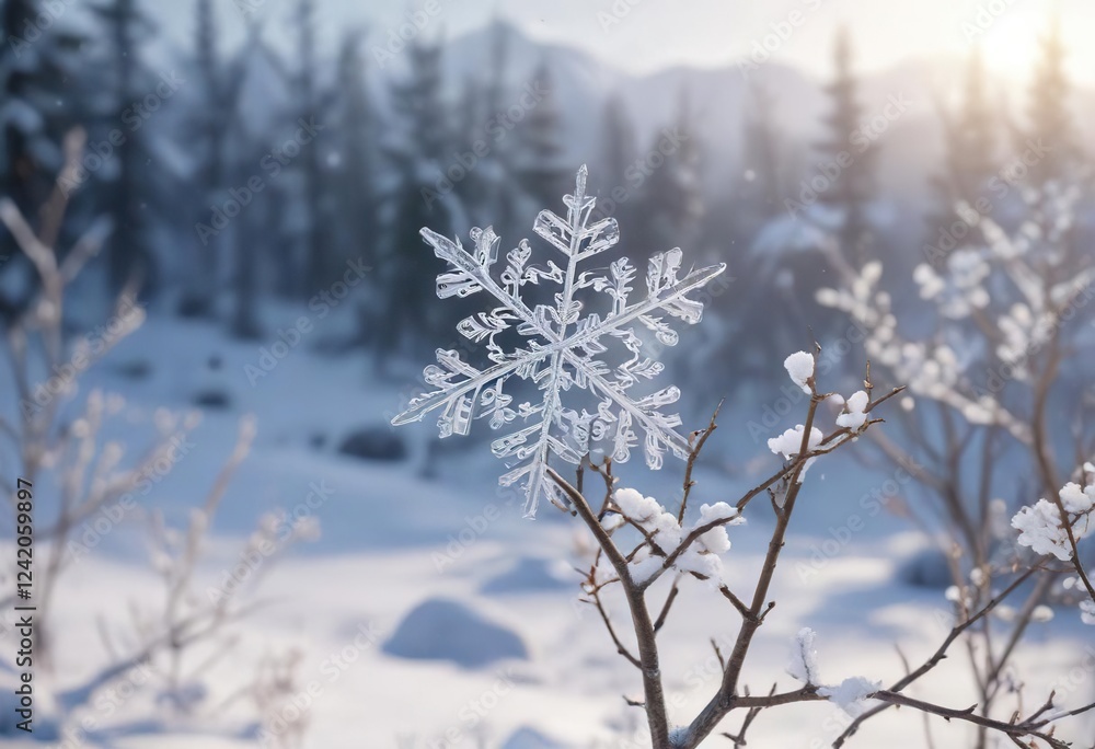 Obraz premium snow covered trees