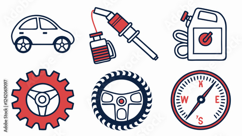 Automotive Industry Icon Set